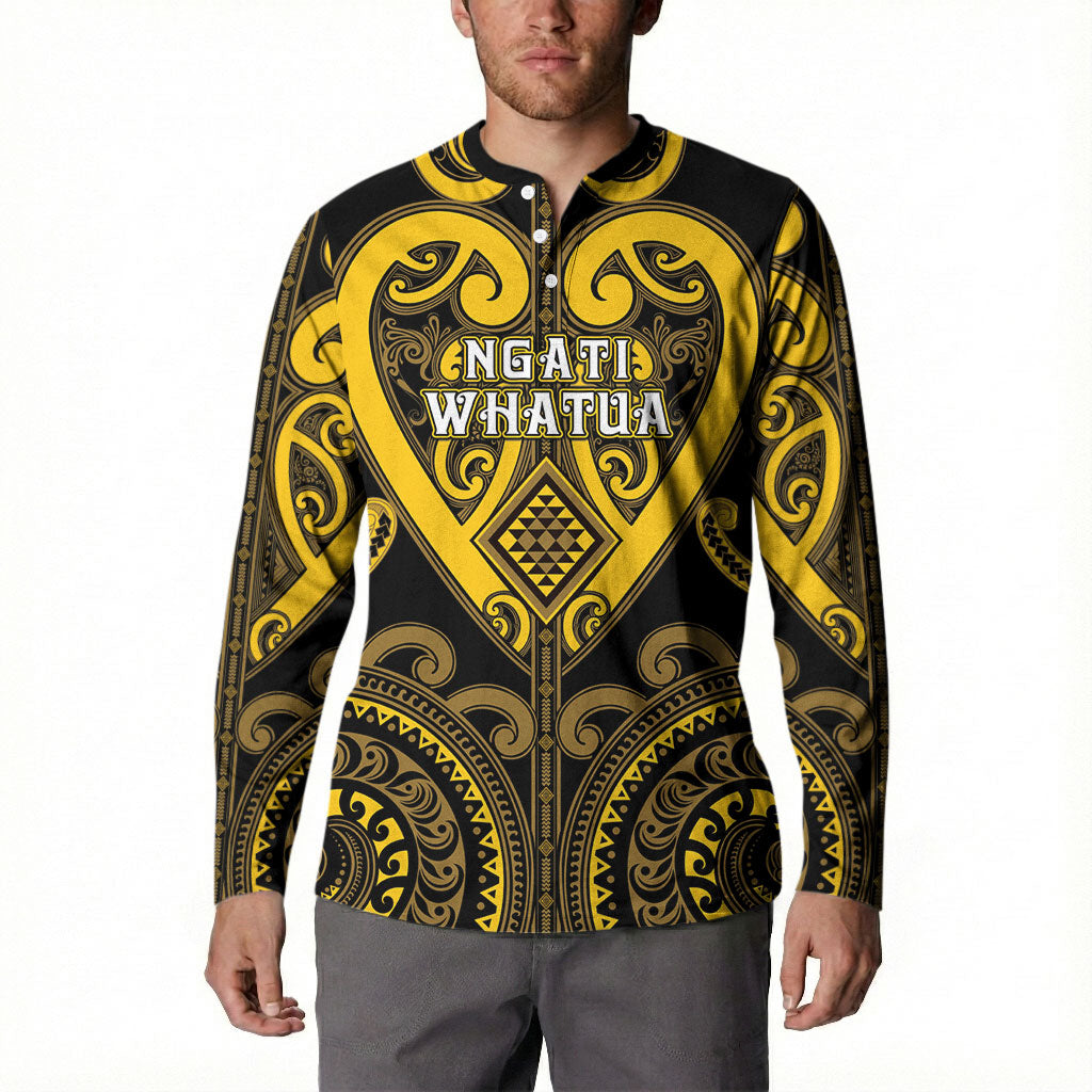 Custom Aotearoa Ngati Whatua Button Sweatshirt Maori Tribal Pattern