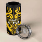 Custom Aotearoa Ngati Whatua 4 in 1 Can Cooler Tumbler Maori Tribal Pattern