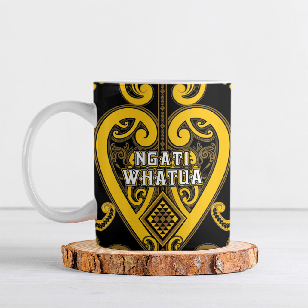 Custom Aotearoa Ngati Whatua Ceramic Mug Maori Tribal Pattern