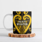 Custom Aotearoa Ngati Whatua Ceramic Mug Maori Tribal Pattern