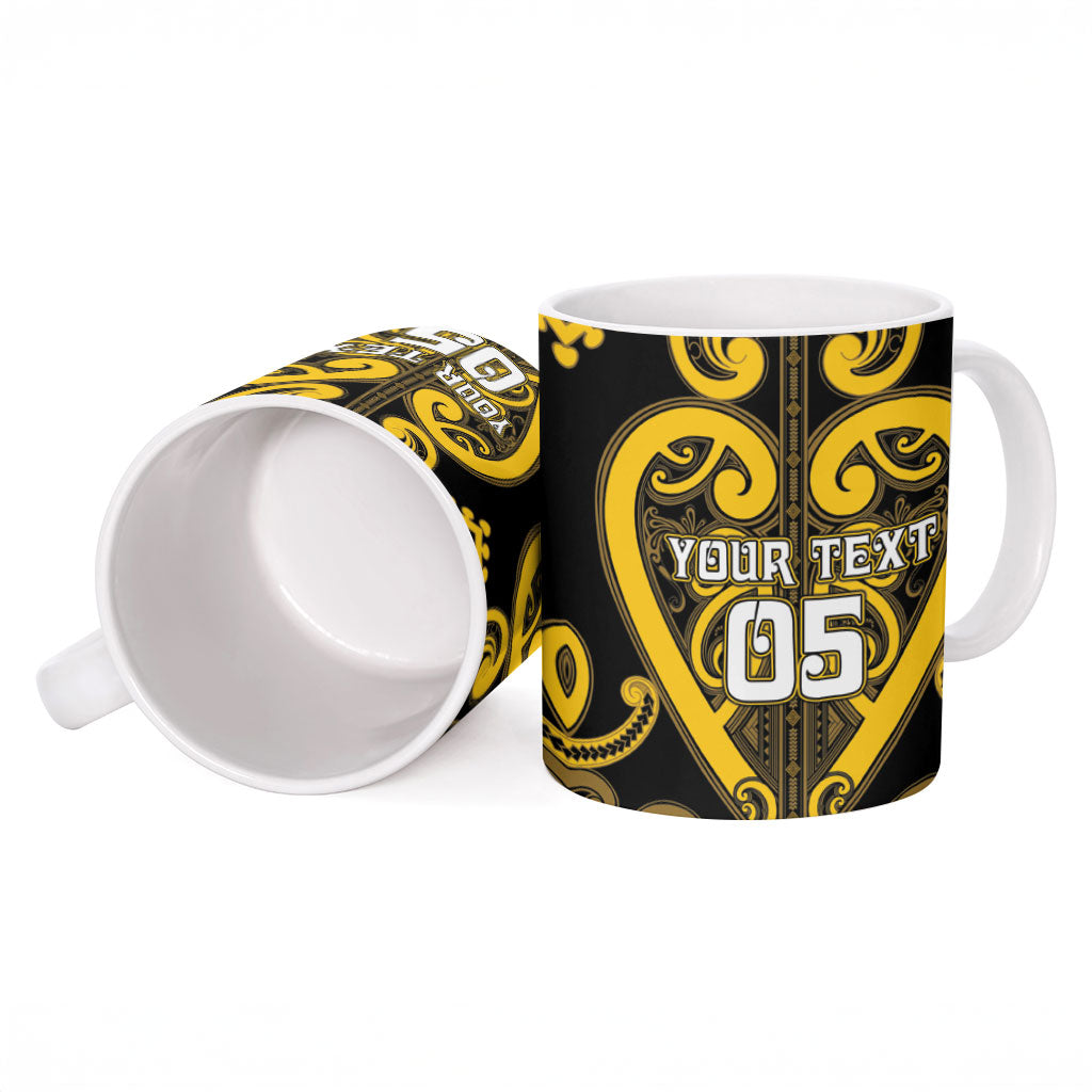 Custom Aotearoa Ngati Whatua Ceramic Mug Maori Tribal Pattern