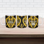 Custom Aotearoa Ngati Whatua Ceramic Mug Maori Tribal Pattern