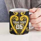 Custom Aotearoa Ngati Whatua Ceramic Mug Maori Tribal Pattern