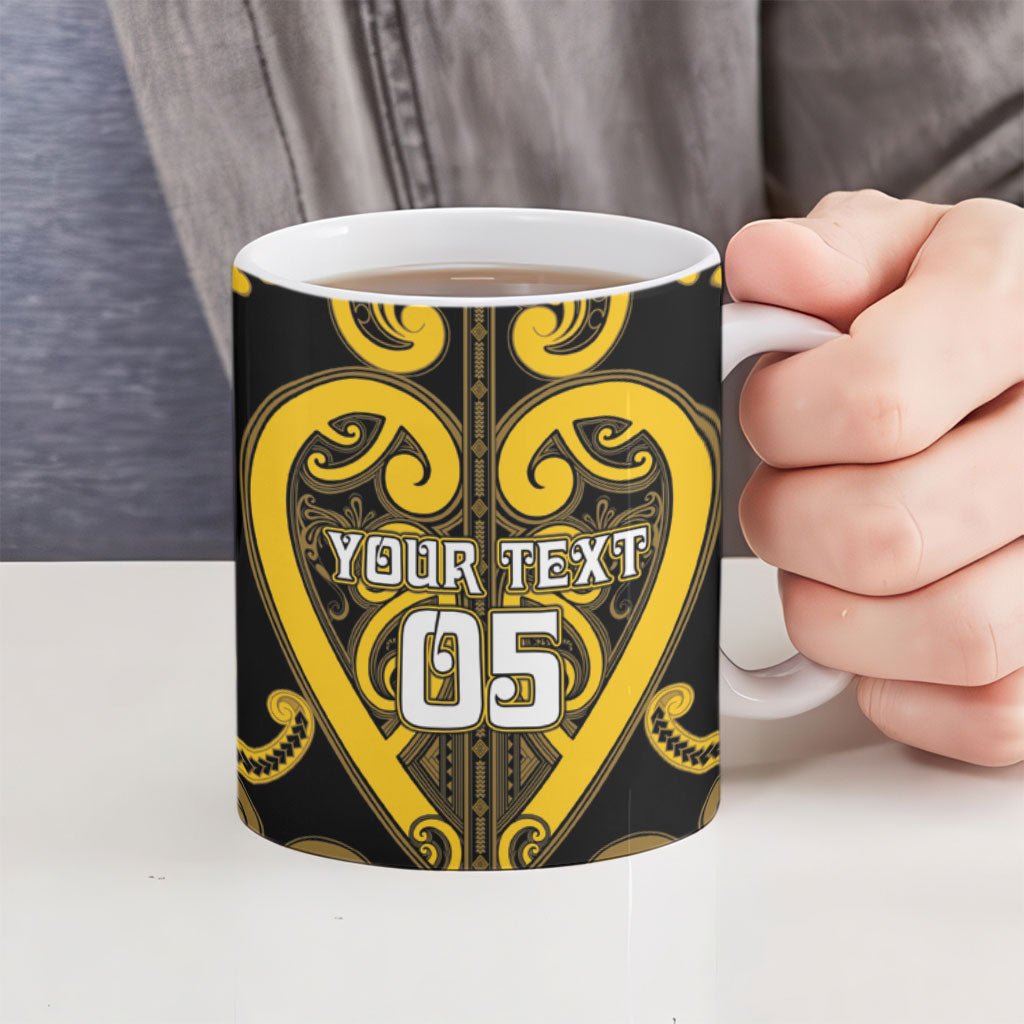 Custom Aotearoa Ngati Whatua Ceramic Mug Maori Tribal Pattern