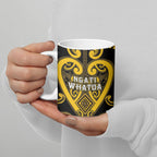 Custom Aotearoa Ngati Whatua Ceramic Mug Maori Tribal Pattern