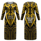 Custom Aotearoa Ngati Whatua Couples Matching Long Sleeve Bodycon Dress and Long Sleeve Button Shirt Maori Tribal Pattern