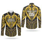 Custom Aotearoa Ngati Whatua Couples Matching Short Sleeve Bodycon Dress and Long Sleeve Button Shirt Maori Tribal Pattern