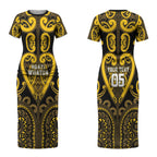 Custom Aotearoa Ngati Whatua Couples Matching Short Sleeve Bodycon Dress and Long Sleeve Button Shirt Maori Tribal Pattern