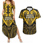 Custom Aotearoa Ngati Whatua Couples Matching Summer Maxi Dress and Hawaiian Shirt Maori Tribal Pattern