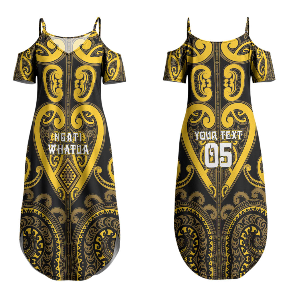 Custom Aotearoa Ngati Whatua Couples Matching Summer Maxi Dress and Hawaiian Shirt Maori Tribal Pattern