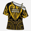 Custom Aotearoa Ngati Whatua Cross Shoulder Shirt Maori Tribal Pattern