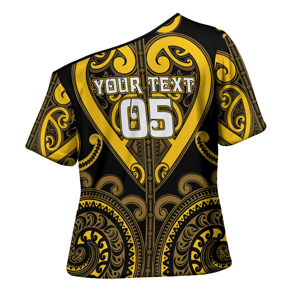 Custom Aotearoa Ngati Whatua Cross Shoulder Shirt Maori Tribal Pattern
