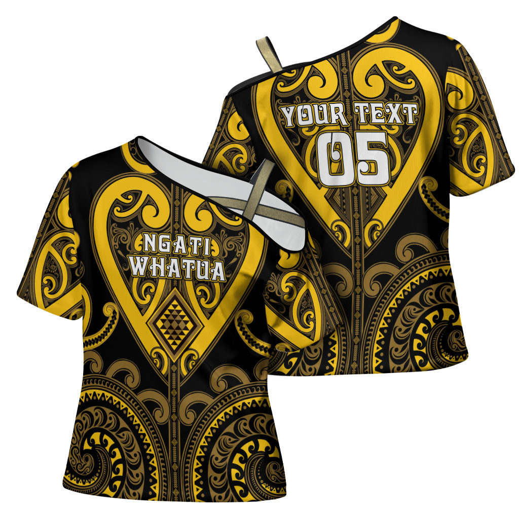 Custom Aotearoa Ngati Whatua Cross Shoulder Shirt Maori Tribal Pattern