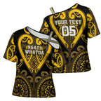 Custom Aotearoa Ngati Whatua Cross Shoulder Shirt Maori Tribal Pattern