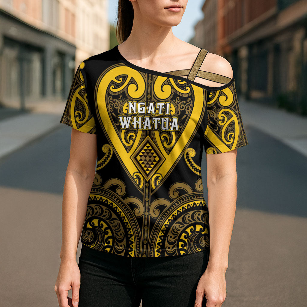 Custom Aotearoa Ngati Whatua Cross Shoulder Shirt Maori Tribal Pattern
