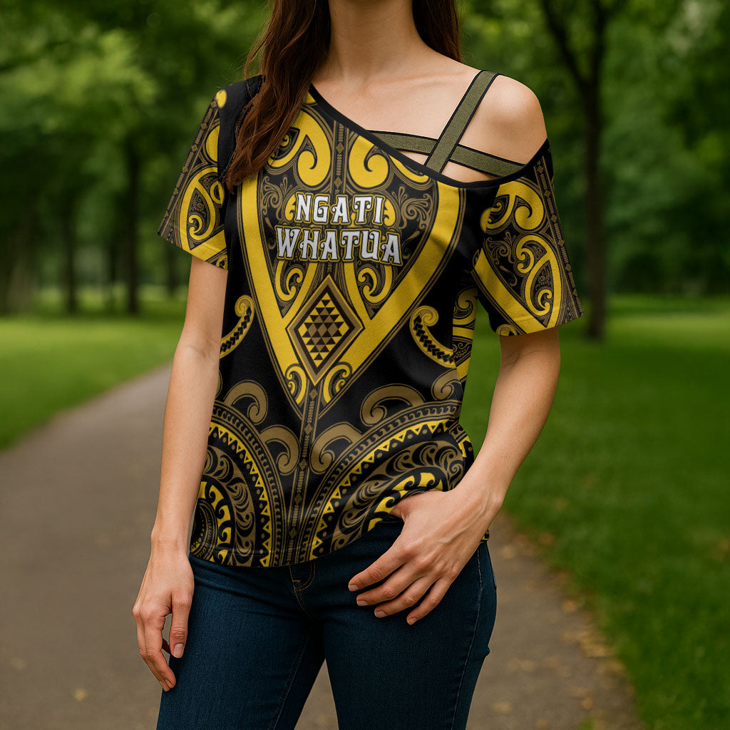 Custom Aotearoa Ngati Whatua Cross Shoulder Shirt Maori Tribal Pattern