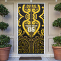 Custom Aotearoa Ngati Whatua Door Cover Maori Tribal Pattern