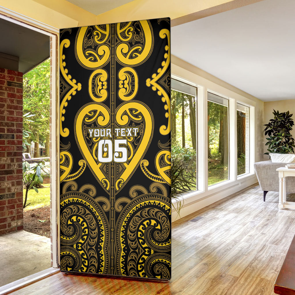 Custom Aotearoa Ngati Whatua Door Cover Maori Tribal Pattern