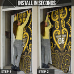 Custom Aotearoa Ngati Whatua Door Cover Maori Tribal Pattern