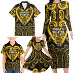 Custom Aotearoa Ngati Whatua Family Matching Long Sleeve Bodycon Dress and Hawaiian Shirt Maori Tribal Pattern