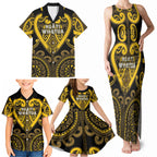 Custom Aotearoa Ngati Whatua Family Matching Tank Maxi Dress and Hawaiian Shirt Maori Tribal Pattern