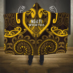 Aotearoa Ngati Whatua Hooded Blanket Maori Tribal Pattern