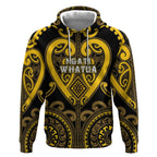 Custom Aotearoa Ngati Whatua Hoodie Maori Tribal Pattern
