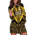 Custom Aotearoa Ngati Whatua Hoodie Dress Maori Tribal Pattern