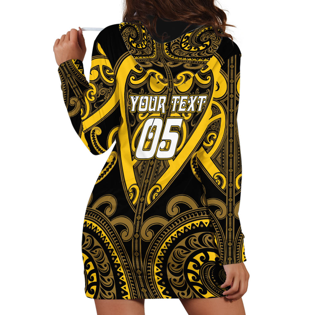 Custom Aotearoa Ngati Whatua Hoodie Dress Maori Tribal Pattern