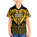 Custom Aotearoa Ngati Whatua Kid Hawaiian Shirt Maori Tribal Pattern