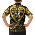 Custom Aotearoa Ngati Whatua Kid Hawaiian Shirt Maori Tribal Pattern
