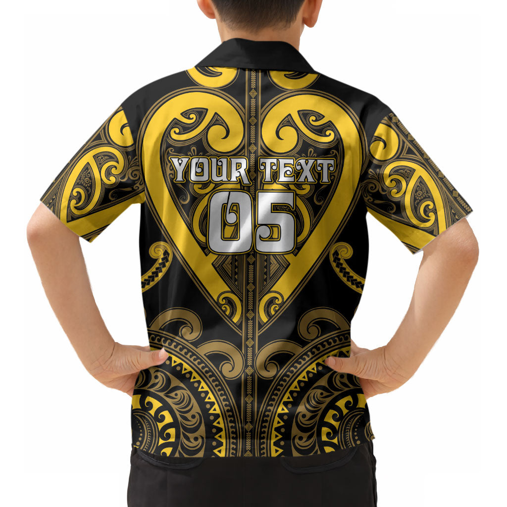 Custom Aotearoa Ngati Whatua Kid Hawaiian Shirt Maori Tribal Pattern
