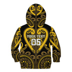 Custom Aotearoa Ngati Whatua Kid Hoodie Maori Tribal Pattern