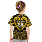 Custom Aotearoa Ngati Whatua Kid T Shirt Maori Tribal Pattern