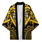 Custom Aotearoa Ngati Whatua Kimono Maori Tribal Pattern