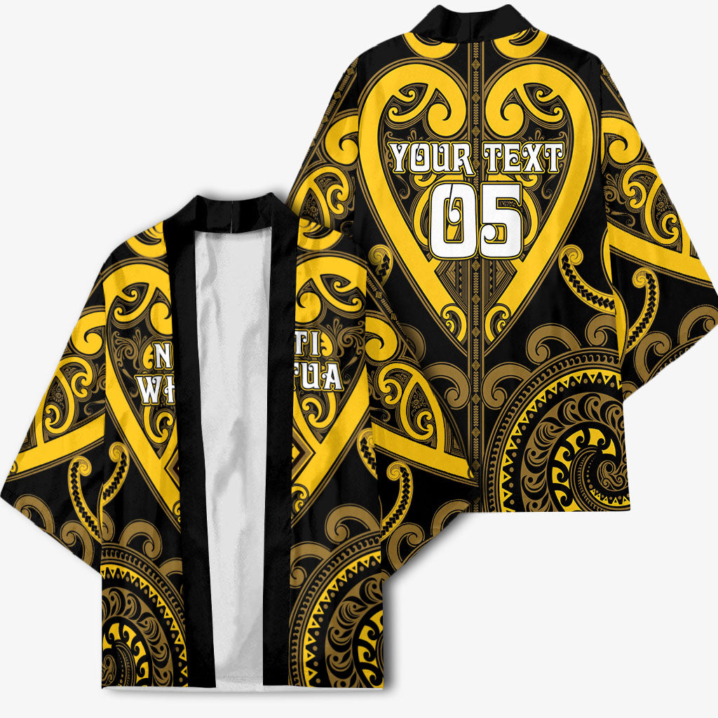 Custom Aotearoa Ngati Whatua Kimono Maori Tribal Pattern