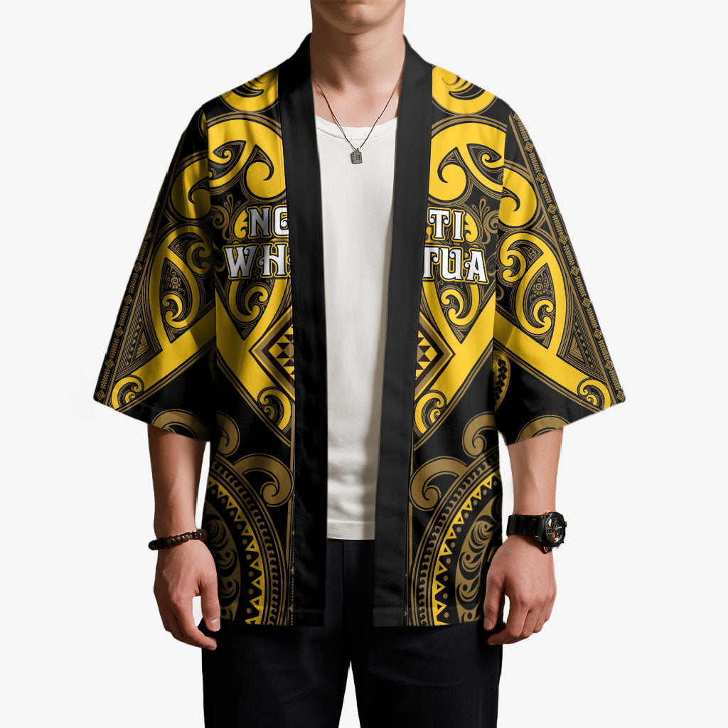 Custom Aotearoa Ngati Whatua Kimono Maori Tribal Pattern