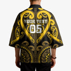 Custom Aotearoa Ngati Whatua Kimono Maori Tribal Pattern
