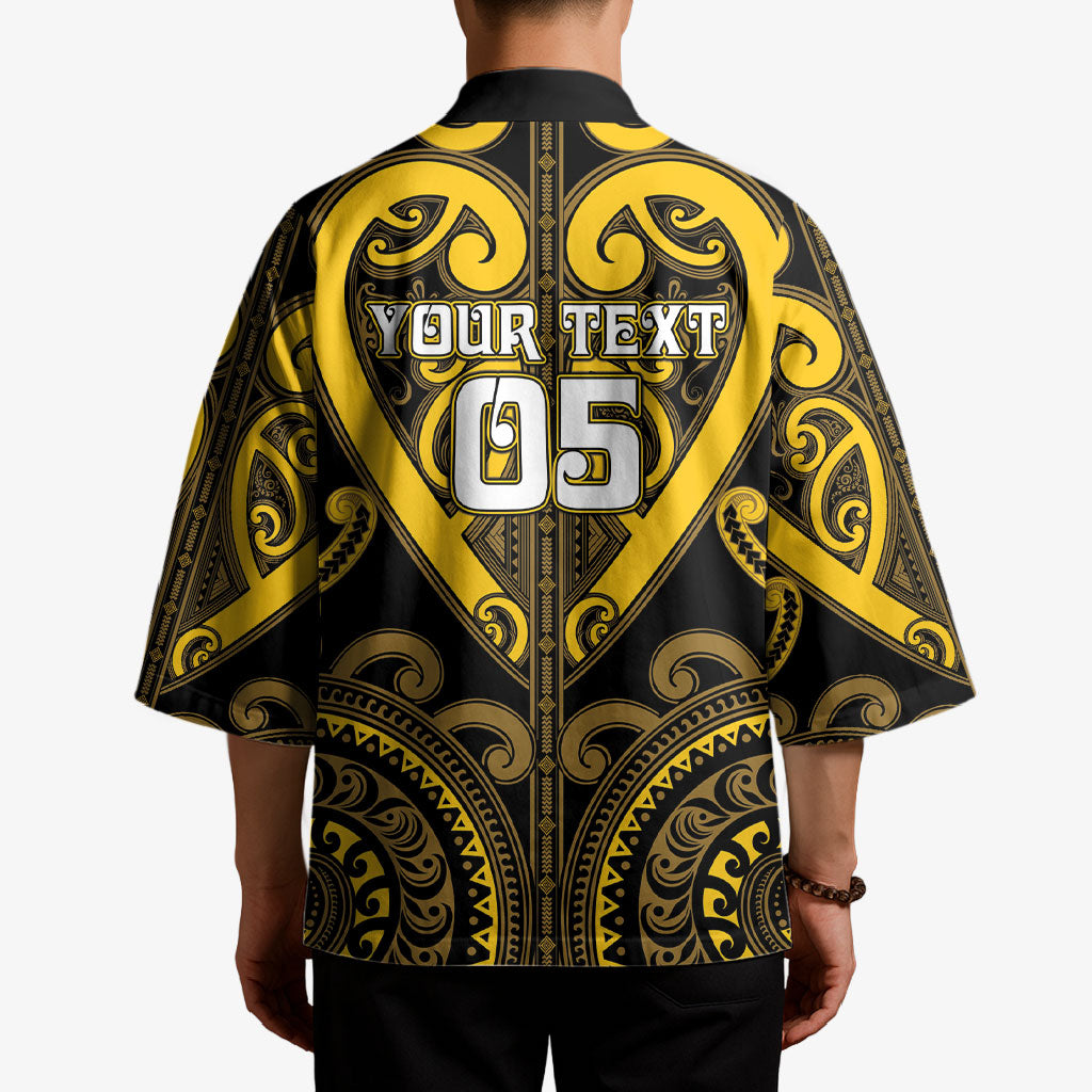 Custom Aotearoa Ngati Whatua Kimono Maori Tribal Pattern