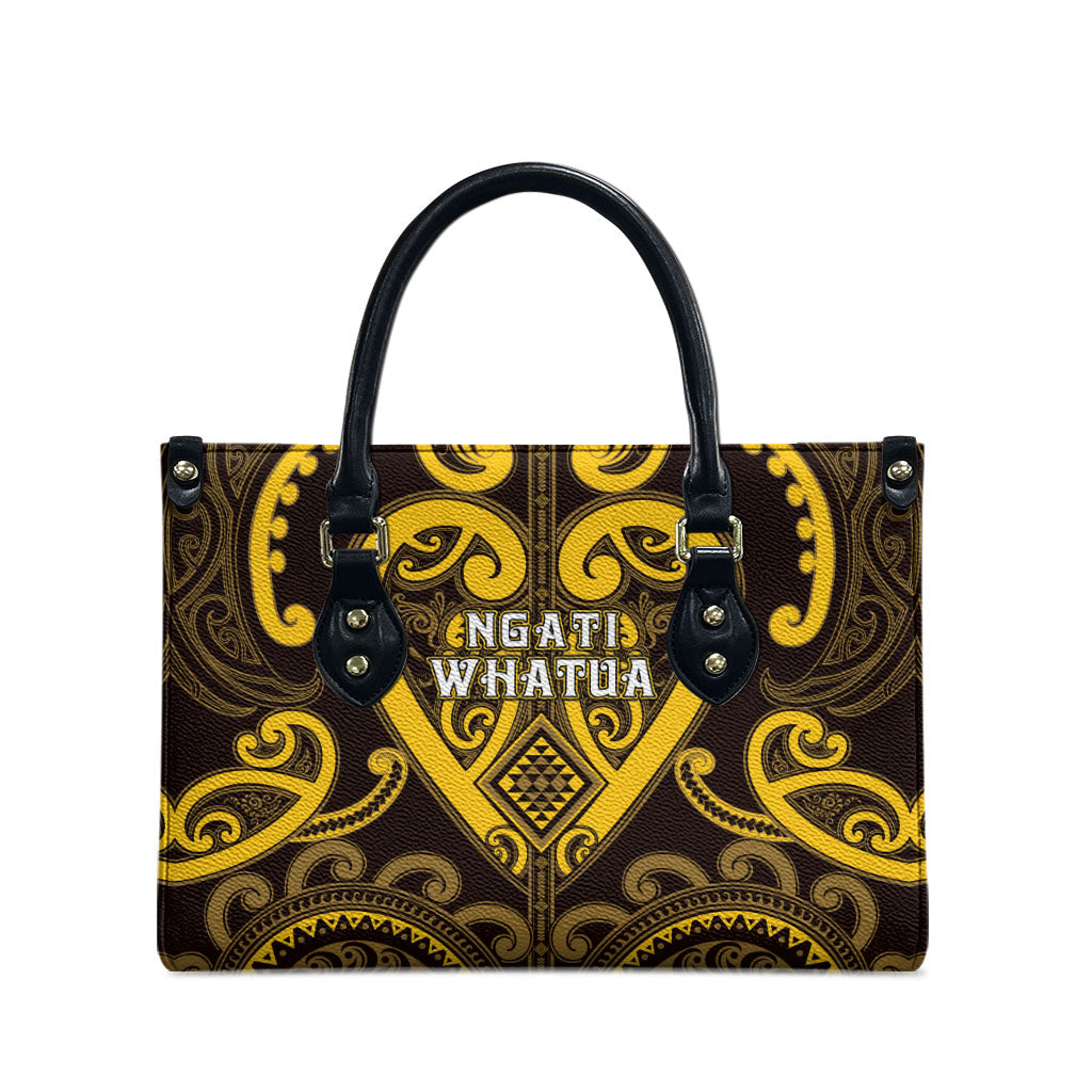 Aotearoa Ngati Whatua Leather Bag Maori Tribal Pattern