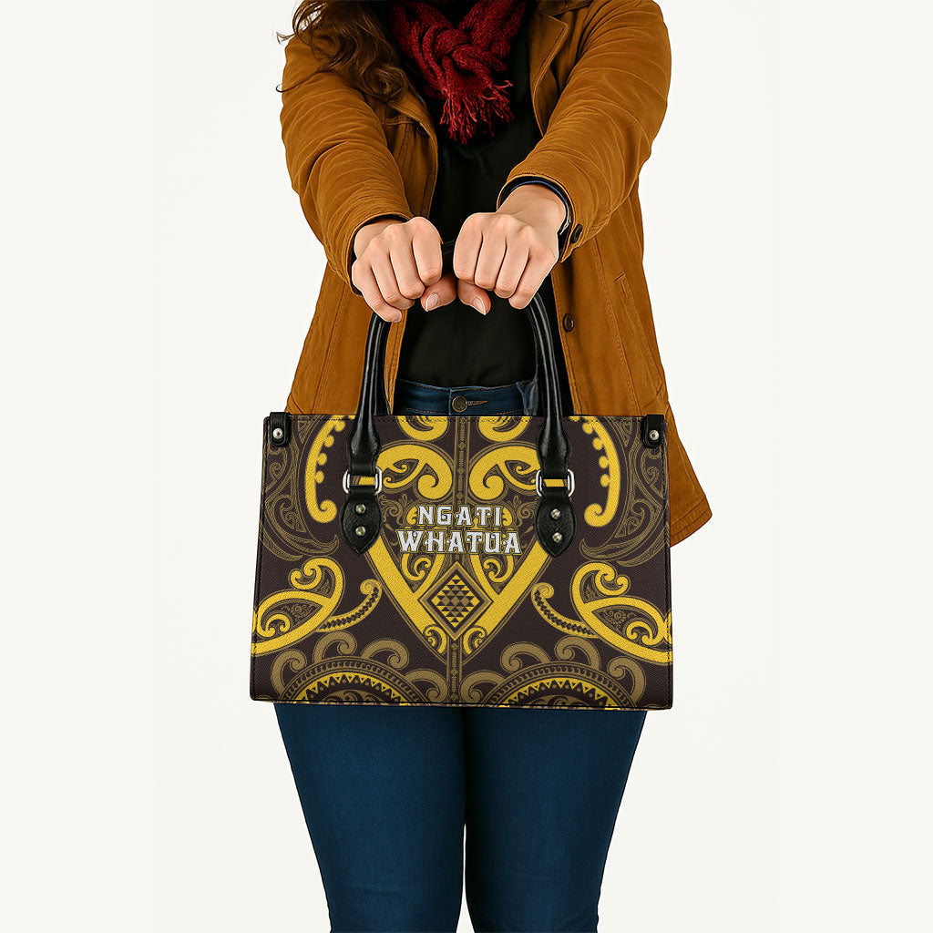 Aotearoa Ngati Whatua Leather Bag Maori Tribal Pattern