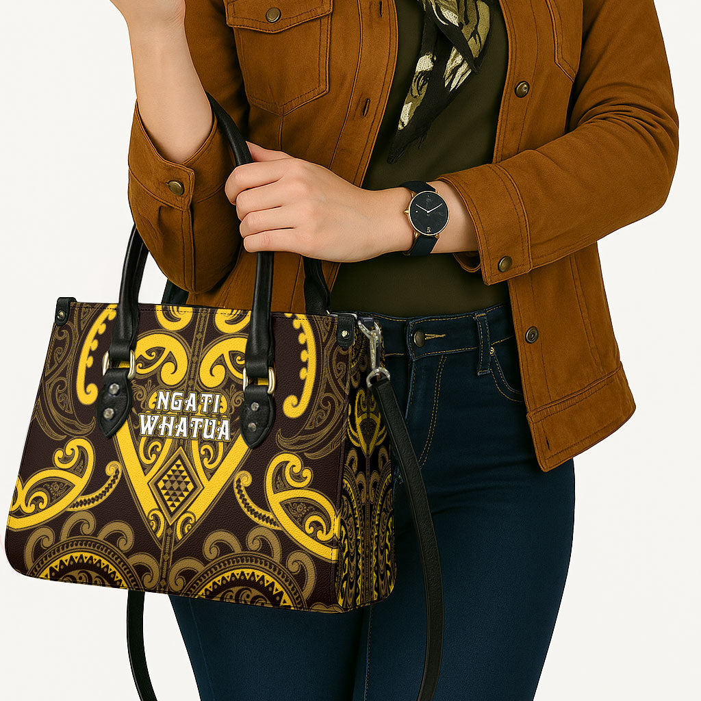 Aotearoa Ngati Whatua Leather Bag Maori Tribal Pattern