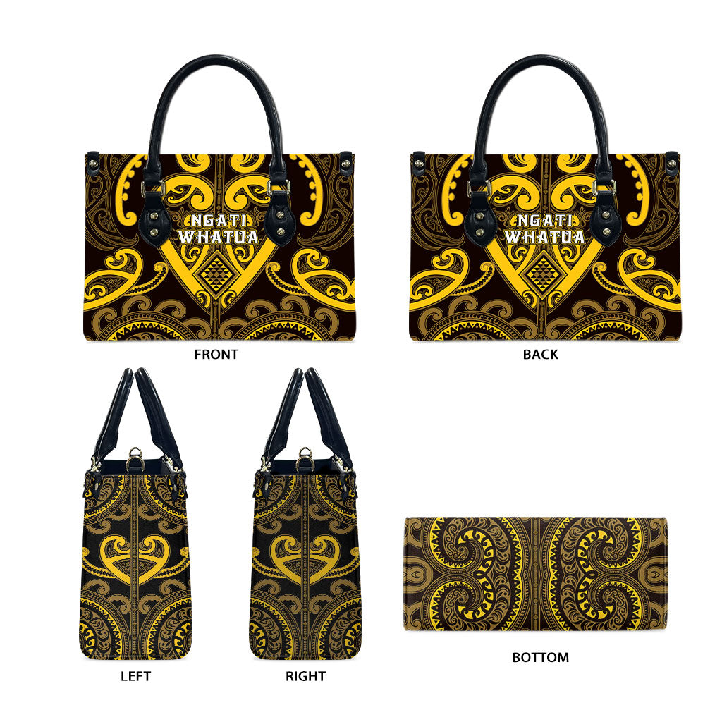 Aotearoa Ngati Whatua Leather Bag Maori Tribal Pattern