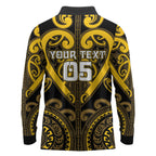 Custom Aotearoa Ngati Whatua Long Sleeve Polo Shirt Maori Tribal Pattern