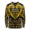 Custom Aotearoa Ngati Whatua Long Sleeve Shirt Maori Tribal Pattern