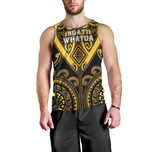 Custom Aotearoa Ngati Whatua Men Tank Top Maori Tribal Pattern