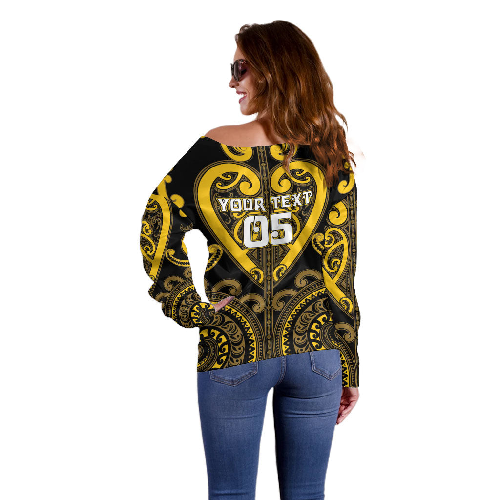 Custom Aotearoa Ngati Whatua Off Shoulder Sweater Maori Tribal Pattern