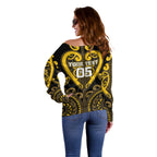 Custom Aotearoa Ngati Whatua Off Shoulder Sweater Maori Tribal Pattern