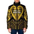 Custom Aotearoa Ngati Whatua Padded Jacket Maori Tribal Pattern