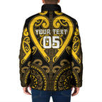 Custom Aotearoa Ngati Whatua Padded Jacket Maori Tribal Pattern